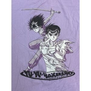 Yu Yu Hakusho Ghost files yusuke hiei lavender Crunchyroll anime Large shirt